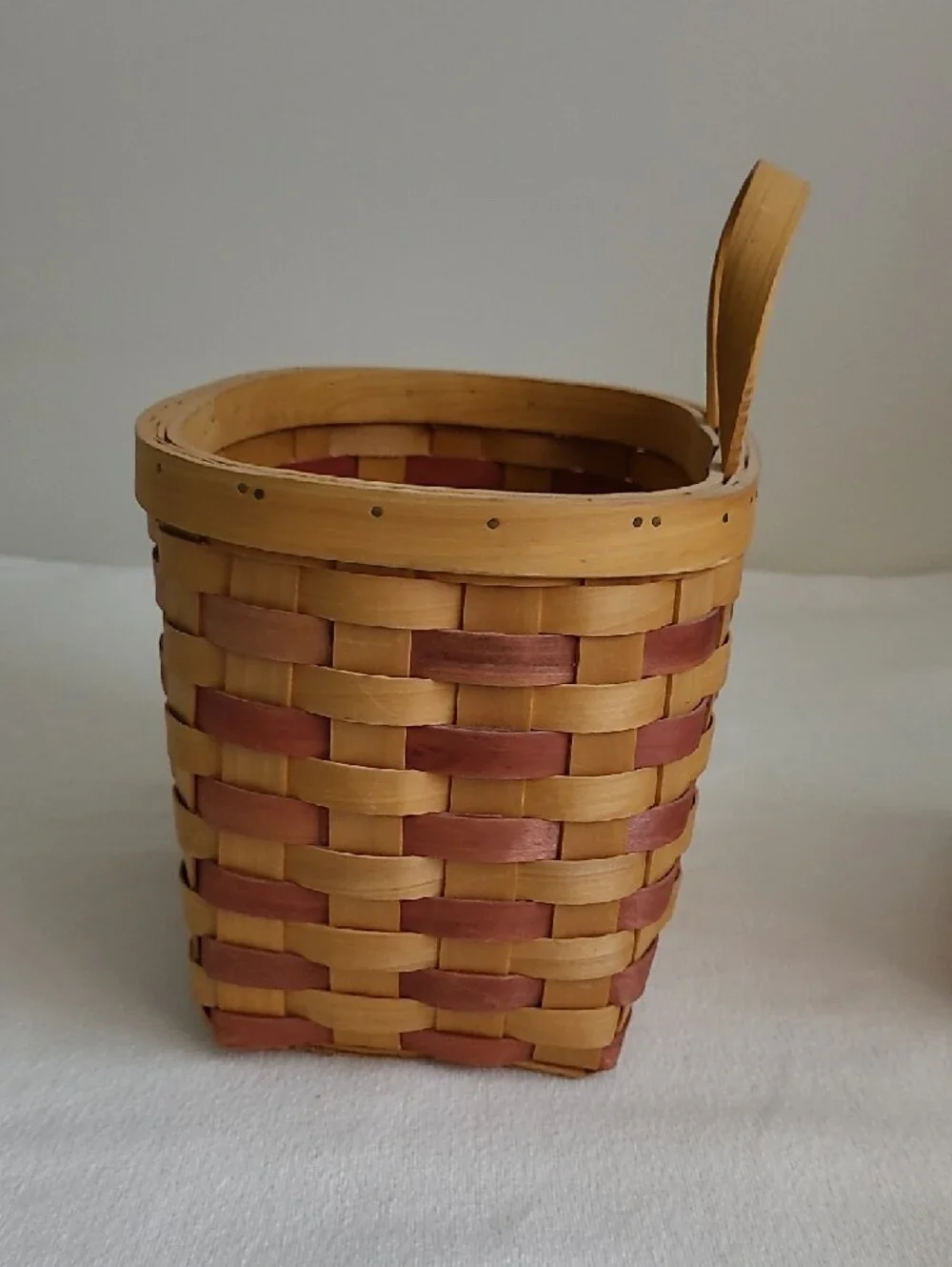 Home Interiors Woven Handle Baskets - Set of 2 Natural & Reddish-Brown